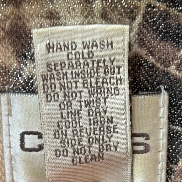 Chico's Animal Print Jacket - Cream & Brown with a touch of silver - Picture 11 of 12